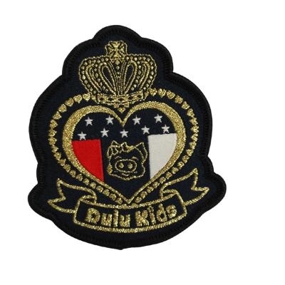 China Handmade Heat Press Woven Embroidery Patch Embroidered Clothes Fabric Badges Iron On Patches for sale