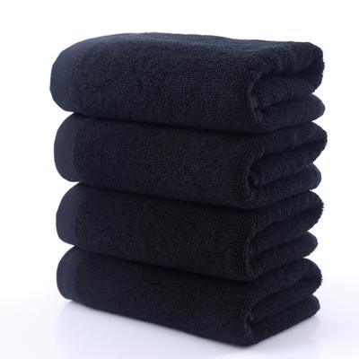 China Black 100% Cotton Bleach Proof Hair Salon Towel Bleach Proof Towel Supplier Manufacture for sale