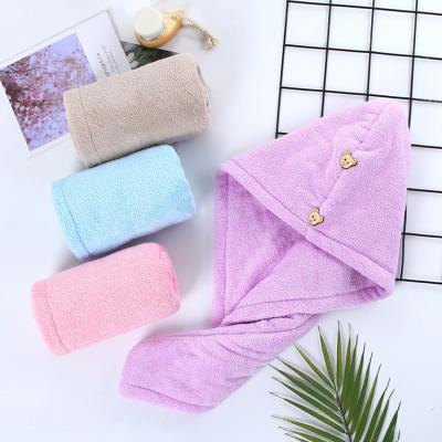 China Private Label QUICK DRY Hair Drying Hair Towel Customized Quick Dry Microfiber Towel for sale