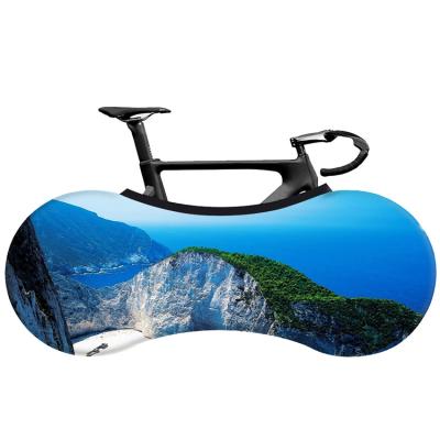 China Wholesale Custom High Quality Elastic Logo Bike Cover Reusable Elastic Anti Dust Bicycle Wheel Protector Covers for sale