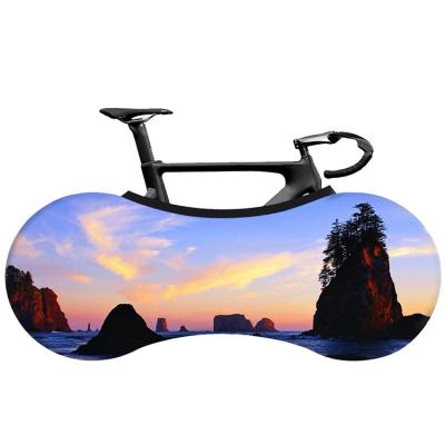 China Elastic Bike Protector Cover Elastic Bike Stretch Anti-dust Bike Wheels Covers Full Color Printing Scratchproof Bicycle Cover for sale