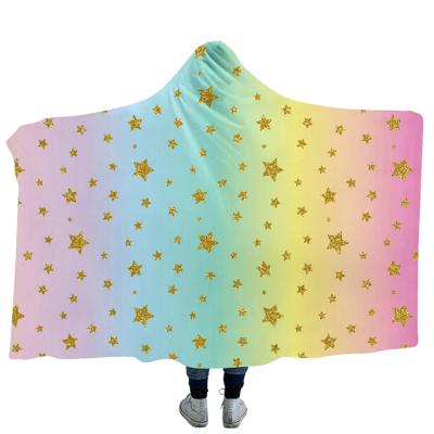 China Carry On Hot Custom Personalized 3D Print Plush Flannel Fleece Wrap Blanket Hooded Blankets for sale