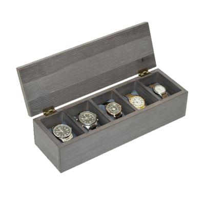 China Watch Custom Handcrafted Rustic Antique Wooden Watch Display Case for sale