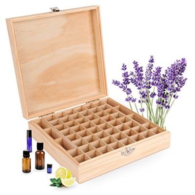 China Handmade Custom Handcrafted Unfinished Essential Oil Bottle Wooden Packaging Box For Gift for sale