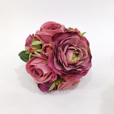 China Wholesale 17 Flower Wedding Decor Decorative Diamond Artificial Rose Rose Bouquets For Outdoor Style Wedding Brides Holding Flowers For Wedding Decorations for sale