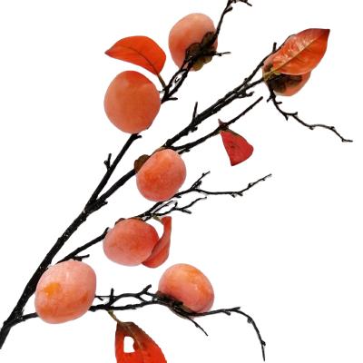 China Hot Selling Minimalist Artificial Pomegranate Fruit 7 Pomegranate Moss Artificial Pomegranate With Leaves Decorative Flowers For Home Shopping Mall for sale