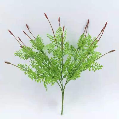 China Wholesale Artificial Willow Leaf Flower Arrangement Design Green Plants Iron Silk Plastic Yarn Fabric Artificial Flowers For Home Decoration for sale