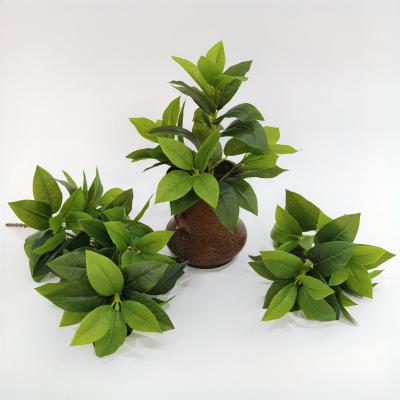 China Wholesale Artificial Silk Plastic Yarn Green Plants Artificial Osmanthus For Flower Decoration Plant Wall Home Decoration for sale