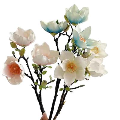 China Decorative flower wedding decor selling wedding decoration artificial flower magnolia home hotel living room decoration for sale