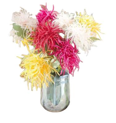 China Decorative Silk Colorful Artificial Chrysanthemum Ball Chrysanthemum Wedding Decor Wedding Decor Wedding Flower Outdoor Arrangement for sale