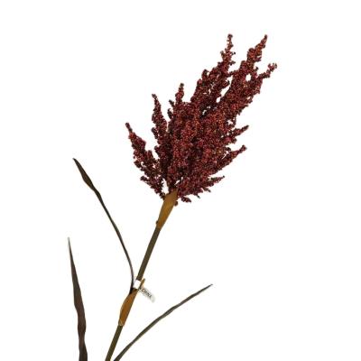 China New Wholesale Artificial Moss Wrap Wire Sorghum Artificial Flowers Wedding Decoration Flower Floor Vase Home Decoration for sale