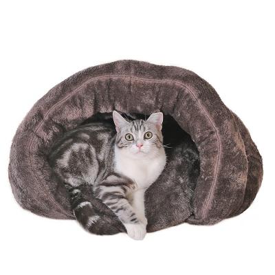 China Waterproof Pet Supplies Velvet Cat Sleeping Bag Luxury Pet Comfortable Cat Cave Dog Bed Puppy Quality Kennel Nest for sale