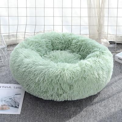 China Breathable Hot Sale Light Weight Amazon Soft Soft Donut Around Luxury Plush Dog Pet Beds for sale