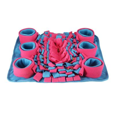 China Wholesale Washable Breathable Portable Interactive Dog Toy Training Blanket Pet Snuffle Dog Feeding Mat for sale