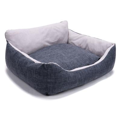 China Cheap Luxury Designer Waterproof Removable Soft Memory Foam Washable Modern Small Dog Cat Bed for sale