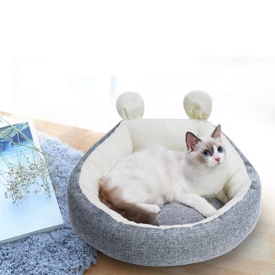 China Breathable Using Cheap Cute Plush Waterproof Anti Worry Memory Foam Cat Dog Sofa Bed for sale