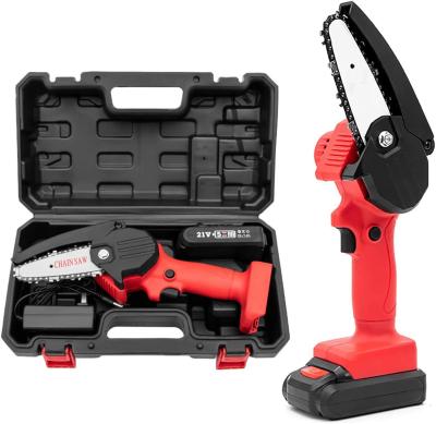 China New mini one hand model 4inch ELECTRIC pruning saw battery cordless mini electric chainsaw for sale