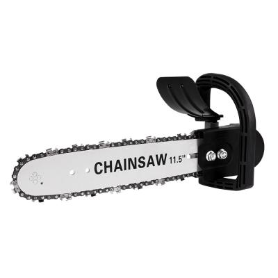 China Cutoff 11.5 Inch Chainsaw Bracket Kit Fits Angle Grinder Chain Saw Machine Chainsaw Bracket 100 125 150 for sale