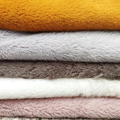 China Wholesale Shrink-resistant Fleece Warp Plush Home Textile Fabric Korean Knitting Velvet for sale