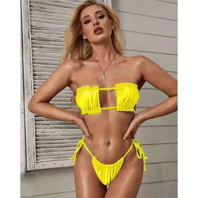 China QUICK DRY Swimsuit Mini Micro Bikini Brazil Hollow Out Ladies One Piece Bikini Swimwear Two Piece Bikini Swimwear Women for sale