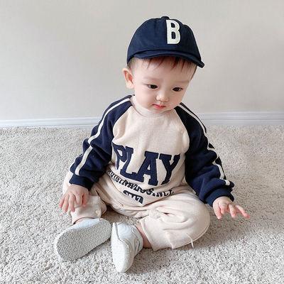 China 2021 Autumn Winter Baby Boy Long Sleeve Baby Rompers Cotton One Piece Overalls Organic Newborn Pajamas Clothes for sale