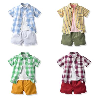 China 2022 hot sale casual summer baby boy fashion clothes little kids three piece clothing sets boy suit for sale