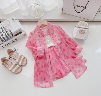 China 2021 Hot Sale Fashion Summer Girls Dressing Sets Baby Clothes Kids Fabrics Children Girl Casual Outfits for sale