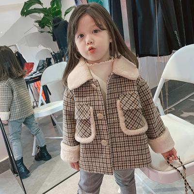 China New fashion windproof children coat baby winter woolen jacket baby clothing windproof coat for sale