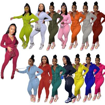 China Custom Logo Two Piece Fitness Clothing Ladies QUICK DRY Tracksuit Sweated Tracksuits Sports Suit Woman Tracksuits for sale