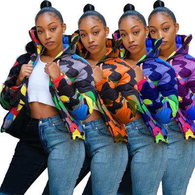 China Winter Fashion Women's New Reversible Designer Clothes Bread Colorful Down Jacket Female Thickening Mid Length Down Jacket for sale