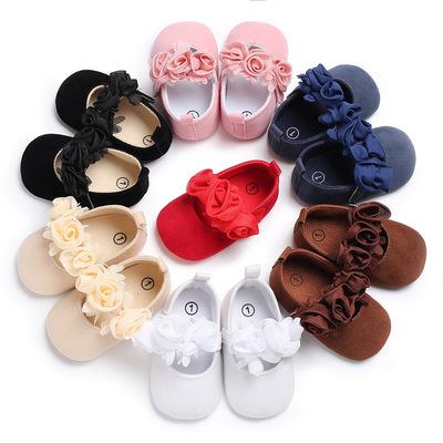 China Breathable baby shoes spring and new autumn treasure princess shoes female flowers soft unique shoes 0-1 year old toddler for sale