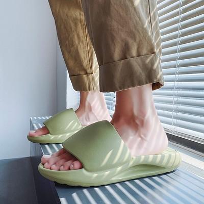 China Fashion trend step on excrement-feeling coconut slippers men's wear the trend of shock and deodorant thick bottom men's non-slip sandals for sale