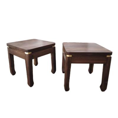 China Modern New Design Small Square Simple Home Small Stool Make Up To Sneak Real Wood Make Up Stool for sale