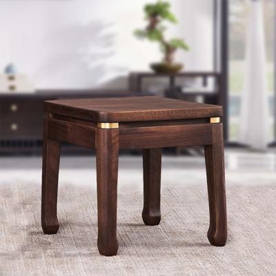 China Customized Black Stool Modern Ottoman in Small Square Size for Home Kids Seat Furniture Seat Stool for sale