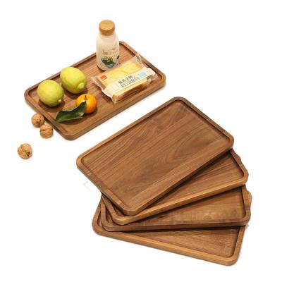 China Factory Supply Sustainable Creative Wooden Fruit Dish Rectangular Fruit Dish for sale