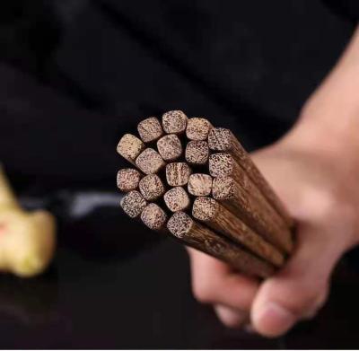 China Viable natural wenge rosewood chopsticks non-slip no paint no wax family restaurant tableware high-grade high-temperature resistance for sale