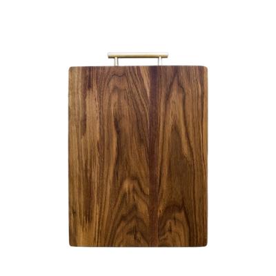 China Viable Fast Delivery Natural Copper Handle Cutting Board Customize Copper Handle Cutting Board for sale