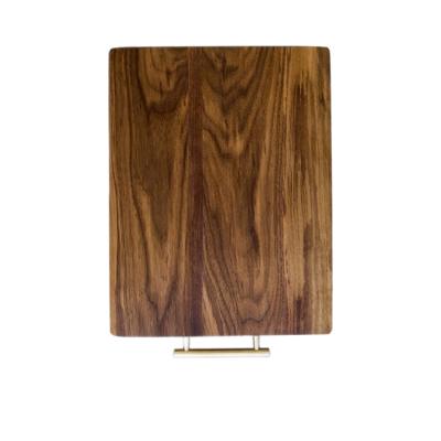 China Viable Wholesale Black Ebony Copper Handle Raw Meat Charcuterie Copper Handle Cutting Board Cutting Board for sale