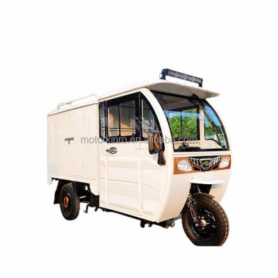 China Electric cargo messenger vehicle tricycle enclosed compartment electric cargo tuk tuk for sale