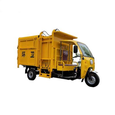 China 2022 New Cargo Hopper Side Loading Special Cargo Tricycle Automatic Unloading Type Garbage Collection Tricycle for sale