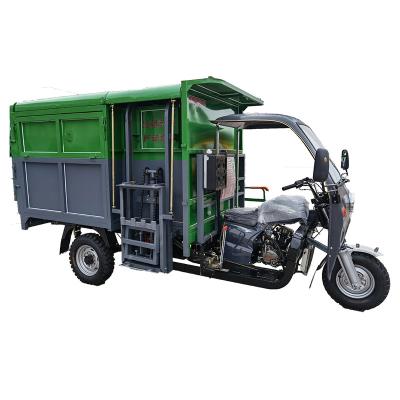 China Cargo Trash Removal Motorcycle Three-Door Fully Enclosed Special Cargo Tricycle for sale