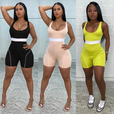 China Anti-pilling 2021 summer colorful women's one-piece overalls for sale