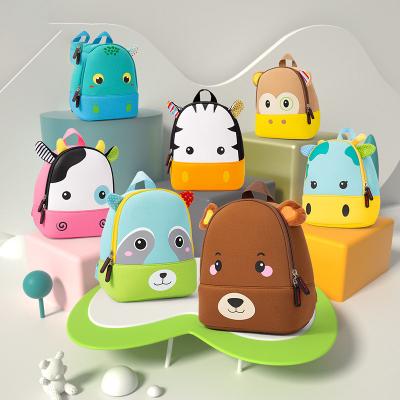 China Waterproof Backpack Cartoon Kindergarten Baby Water Proof Material Animal Kids Bag Kids Bags For School Backpack for sale