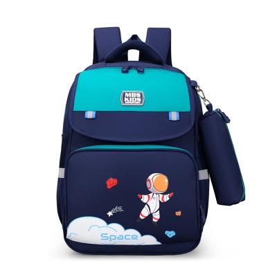 China New Shaped Polyester Oxford Kid Children School Bag For Girl And Boy With Pencil Case for sale