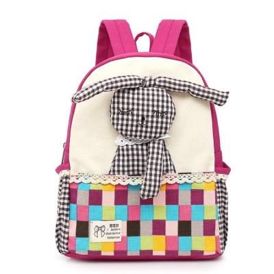 China Loveley Waterproof Rabbit Printing School Bag Cutout Backpack for sale