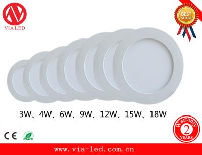 China 3w 4w 6w 9w 12w 15w 18w ultra-thin round LED panel light for sale