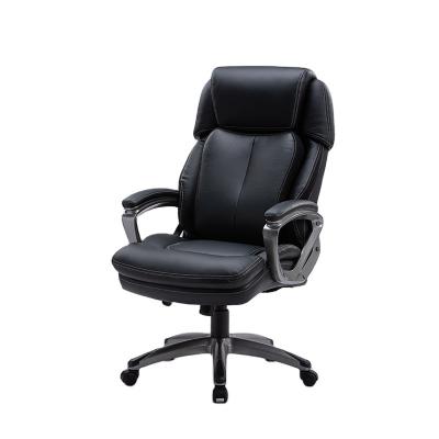 China PU Office Boss Chair For Office Luxury Ergonomic Leather Building (Height) Adjustable High Back for sale