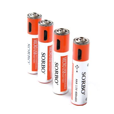 China High Quality Electric Toys Deep Cycle USB Rechargeable Battery AA AAA 1.5V Micro Battery for sale