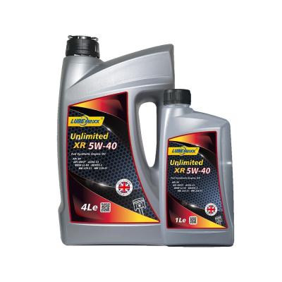 China Passenger Car Unlimited XR 5W-40 Engine Oils Anti Wear Anti Foam Anti Corrosion for sale