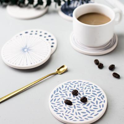 China Viable Diatomaceous Earth Japanese Style Table Coaster Tea Coffee Beer Drinks Cup Mats Water Quickly Drying Diatomite Ooze Place Mat for sale